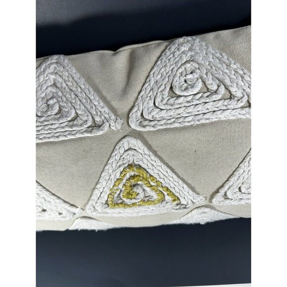 Urban Barn Throw Pillow Boho Natural Macrame - Picture 3 of 10